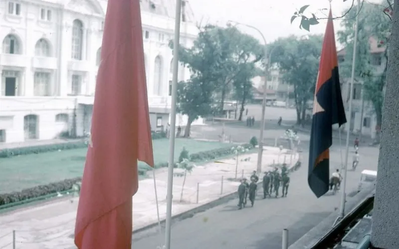 12 saigon may 2 1975 hotel troops and 2 flags 38488e6e