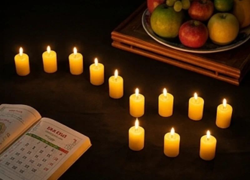 Tử vi tuổi Ất Hợi 1995 năm 2027: Diễn biến 12 tháng và cúng sao 7 Chín ngọn nến vàng lung linh xếp theo hình chòm sao Bắc Đẩu cạnh mâm quả ngũ sắc và bài vị