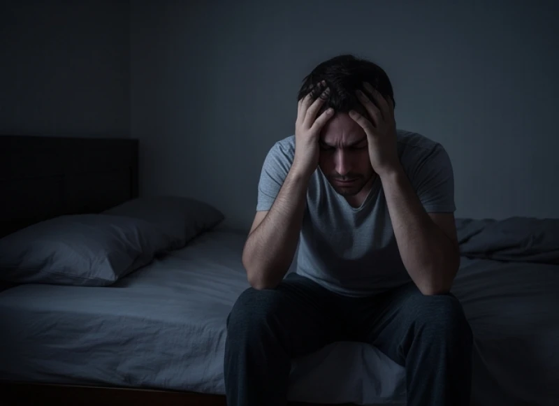 Gương mặt mệt mỏi của người mất ngủ vì những cơn ác mộng lặp lại liên tục