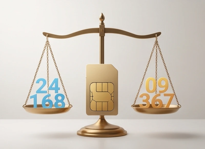 Chiếc sim điện thoại cân bằng năng lượng âm dương với tỷ lệ số chẵn và số lẻ hài hòa