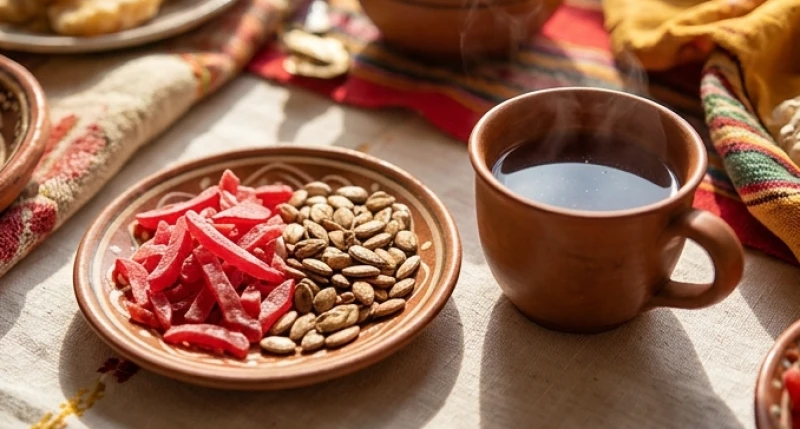 Một tách trà gừng nóng và đồ ngọt giúp khôi phục năng lượng dương sau khi vô tình dùng món ăn kiêng kỵ.