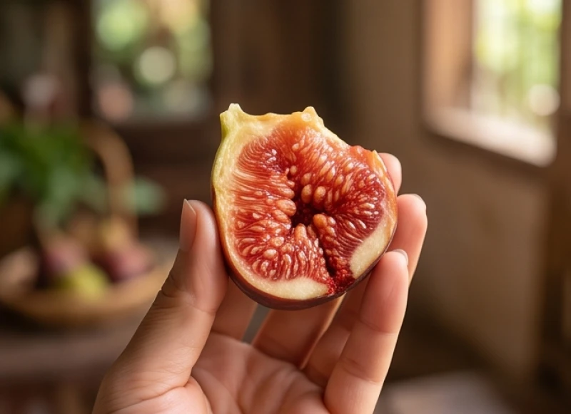 Thưởng thức quả sung chín đỏ tươi ngon ngay dưới gốc cây trong không gian sân vườn mát mẻ