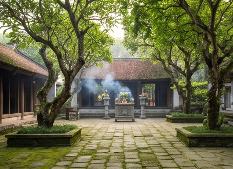 Văn khấn Miếu Bà Phi Yến: Bài cúng chuẩn và trình tự đi lễ 2 Không gian thanh tịnh tĩnh mịch trước lối vào An Sơn Miếu tại Côn Đảo