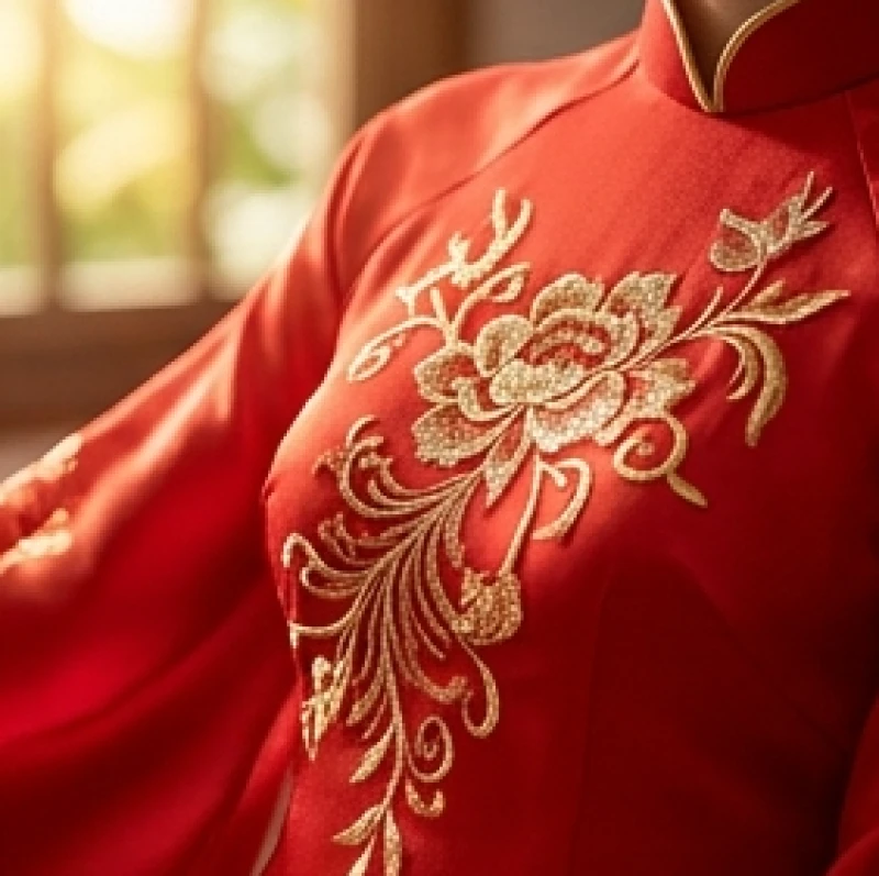 Tuổi Dần kiêng gì trong ngày Tết: chuẩn xác theo nạp âm 7 Chiếc áo dài màu đỏ mận rực rỡ kết hợp cùng khăn choàng vàng kim đón nắng xuân