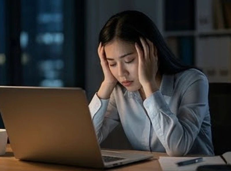 Mơ bị ép lấy chồng: Phân tích tâm lý, điềm báo & cách giải tỏa 2 Nữ nhân viên văn phòng gục đầu mệt mỏi trước màn hình máy tính thể hiện tình trạng kiệt sức dẫn đến những giấc mơ cưỡng ép