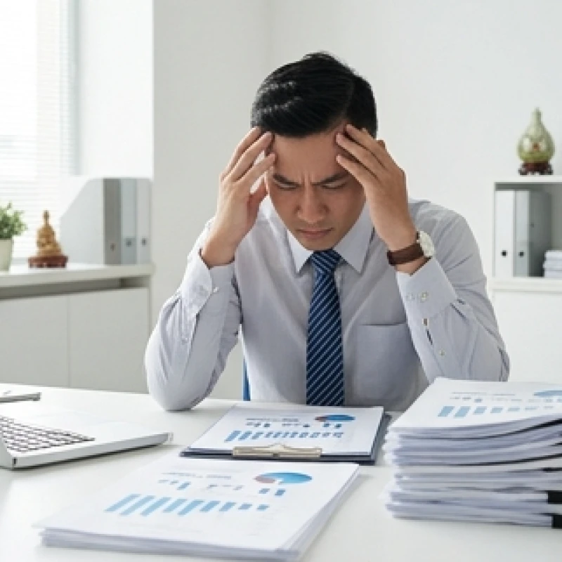 Ngành nghề nên tránh với tuổi Thân: Bảng tra Can Chi chi tiết 1 Nhân viên văn phòng mệt mỏi trước đống tài liệu do chọn sai định hướng nghề nghiệp