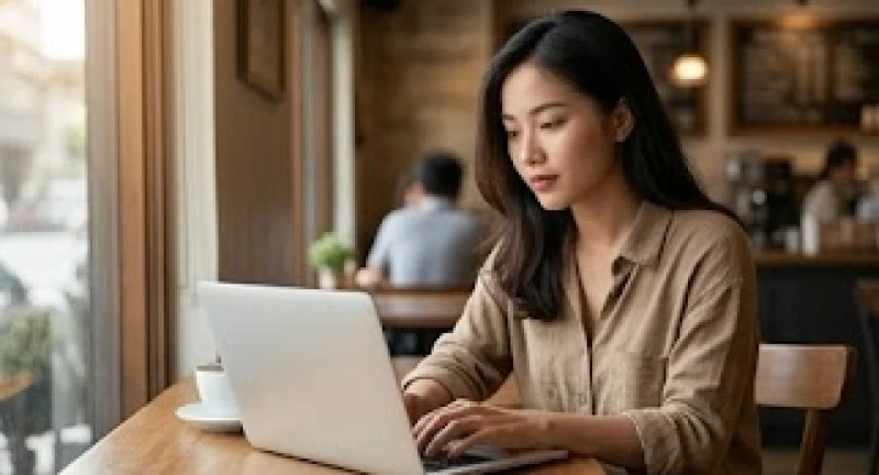 Nữ giới tập trung làm việc trên laptop, nuôi dưỡng những dự án tâm huyết như việc thai nghén một đứa trẻ