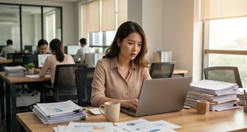Mơ thấy đi học là điềm báo gì? Lý giải tâm lý và con số may mắn 1 Nữ nhân viên văn phòng đang tập trung xử lý núi công việc ngổn ngang để chuẩn bị cho dự án lớn