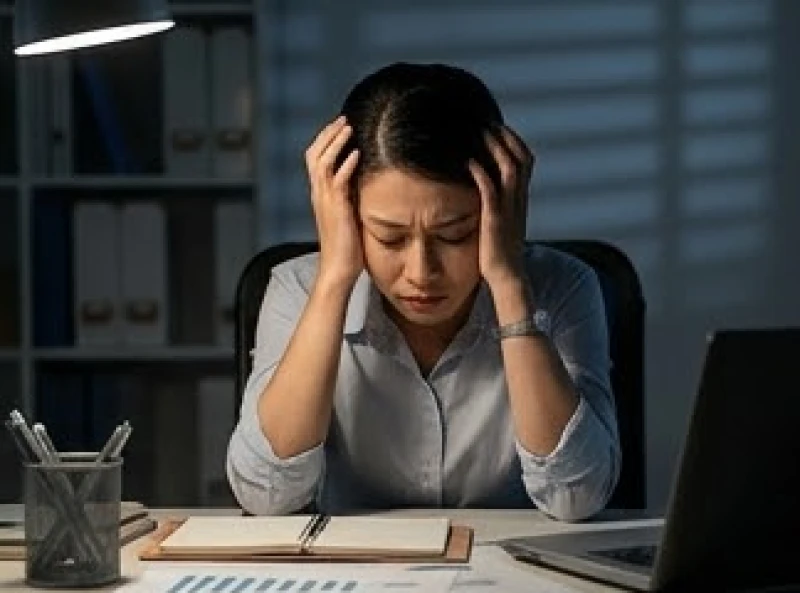 Mơ thấy bẻ gãy răng: Điềm báo tâm lý và sổ mơ tài lộc 2 Nhân viên văn phòng mệt mỏi gục đầu xuống bàn làm việc do bị áp đặt và mất quyền tự quyết