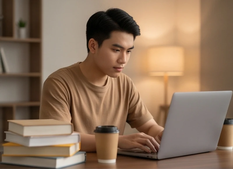 Nam sinh viên áp dụng tử vi tuổi bính tuất 2006 năm 2027 để định hướng nghề nghiệp và kế hoạch học tập