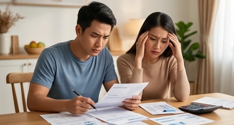 Tình duyên tuổi Mùi năm 2027: Lịch tháng cưới hỏi và cách hóa giải 3 Cặp vợ chồng trẻ đang căng thẳng thảo luận các khoản chi tiêu trên sổ sách tài chính