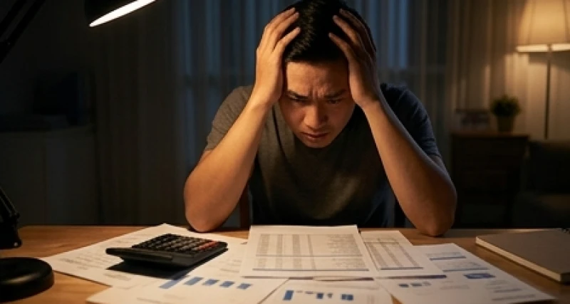 Mơ thấy vợ sinh con gái: Giải mã cát hung và bộ số tài lộc 2 Người đàn ông trưởng thành đầy âu lo khi xem xét sổ sách và các khoản chi tiêu gia đình
