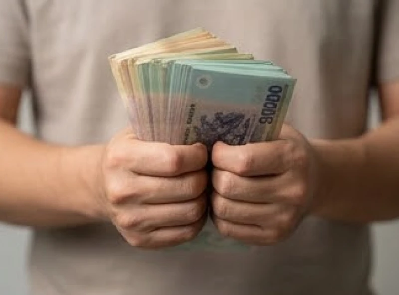 Xấp tiền được nắm chặt trong tay thể hiện sự khao khát quyền lực và nhu cầu công nhận của bản thân