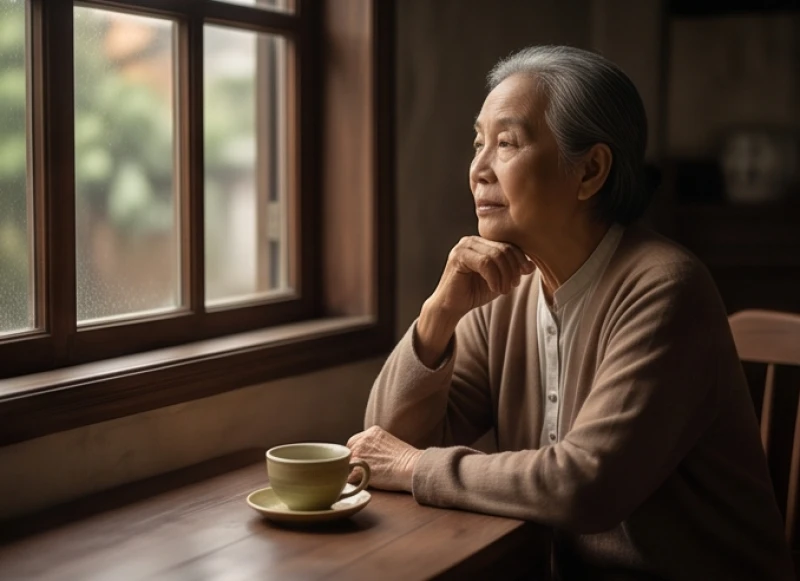 Người cao tuổi trầm ngâm suy nghĩ trước những quyết định tài chính quan trọng
