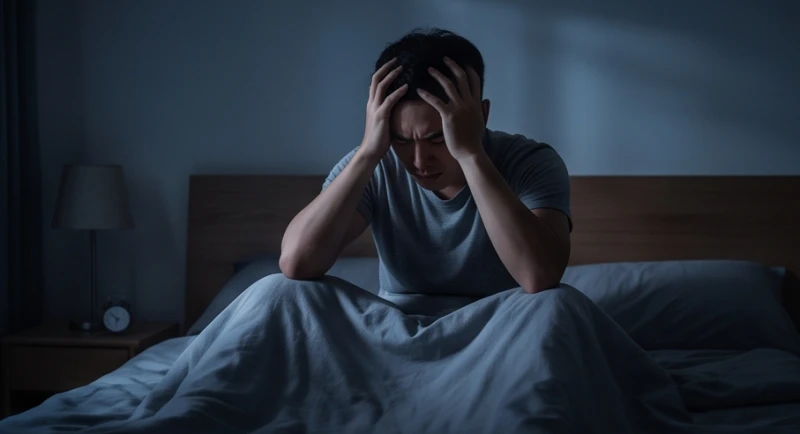 Mơ thấy chó đen đuổi cắn: Điềm báo tâm lý và mẹo hóa giải 2 Người phụ nữ trằn trọc mất ngủ giữa đêm khuya do những áp lực tâm lý và giấc mơ thấy chó cắn