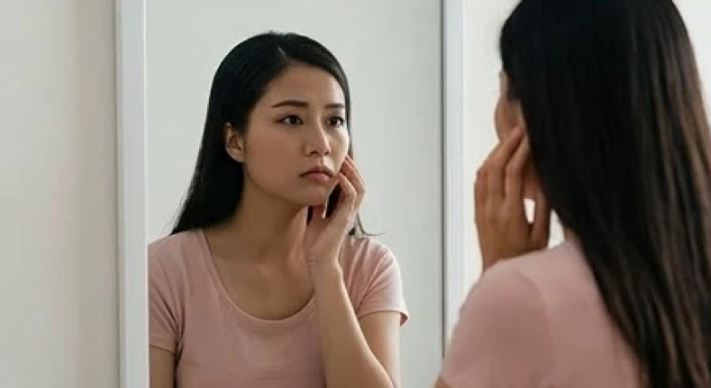 Một cô gái mang vẻ mặt âu lo khi tự ti và so sánh bản thân với người khác