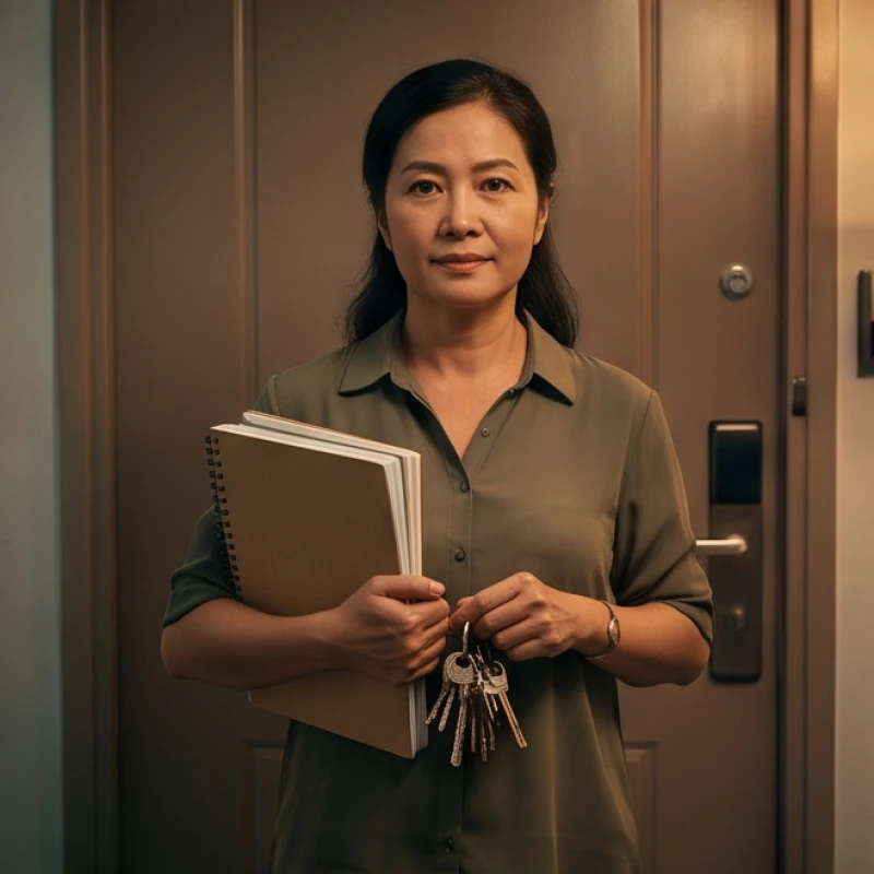 Mơ thấy bà chủ là điềm gì: Phân loại bối cảnh và bộ số may mắn 4 Bà chủ nhà trọ cầm cuốn sổ ghi chép tiền phòng và chùm chìa khóa gõ cửa vào cuối tháng