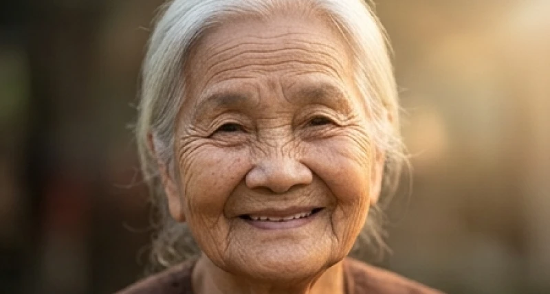 Mơ thấy bà cụ già: Giải mã điềm báo, sổ mơ và góc nhìn tâm lý 1 Bà cụ già hiền hậu với gương mặt phúc hậu đang mỉm cười rạng rỡ mang lại cảm giác bình yên