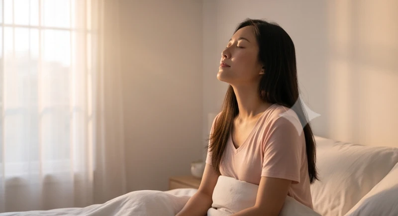 Mơ thấy mất trộm: Điềm báo theo loại tài sản & mẹo hóa giải 8 Cô gái ngồi thiền và hít thở sâu để lấy lại bình tĩnh sau khi giật mình tỉnh giấc vì ác mộng