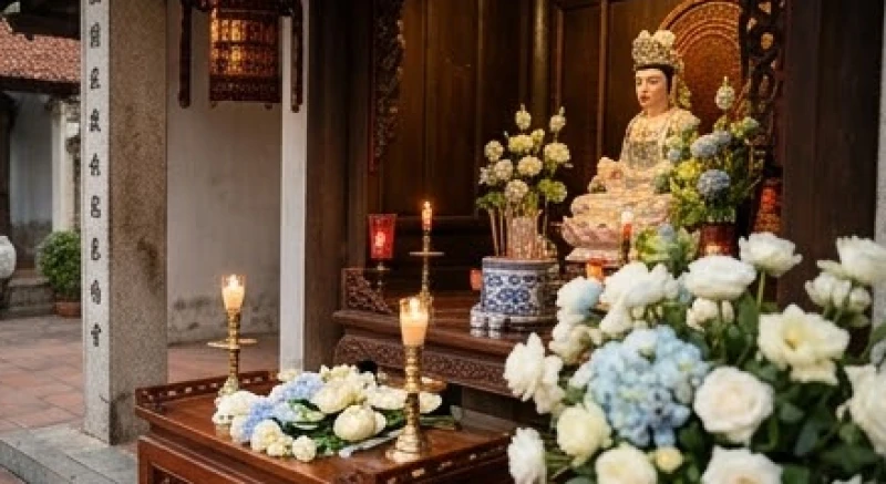 Văn khấn xin lộc Đền Ghềnh: Hướng dẫn cầu tài, sắm lễ chi tiết 2 Không gian thanh tịnh tại đền Ghềnh nơi người dân dâng lễ cầu tài lộc và bình an