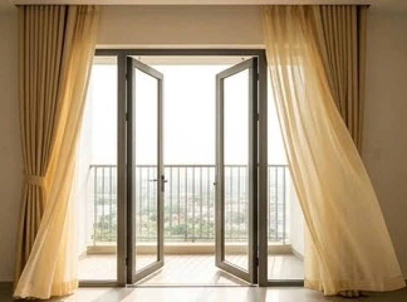Mậu Thân 1968 Hợp Hướng Nào: Hướng Nhà, Nội Thất Và Hóa Giải 8 Ban công chung cư rộng mở đón ánh sáng ban mai kết hợp rèm cửa màu vàng cát hắt sáng