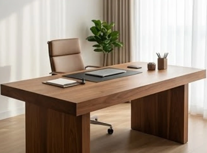 Hướng bàn học hợp tuổi Tuất: Vị trí Văn Xương & thế phòng hẹp 9 Chiếc bàn làm việc bằng gỗ tự nhiên với các đường nét sắc sảo phù hợp với người mệnh Hỏa