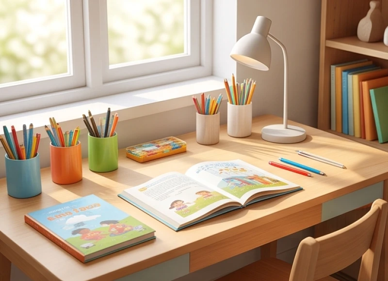 Hướng bàn học hợp tuổi Ngọ: tra cứu 5 can chi và cách đo la bàn 4 Góc học tập dành cho học sinh tiểu học được sắp xếp khoa học với đầy đủ ánh sáng tự nhiên