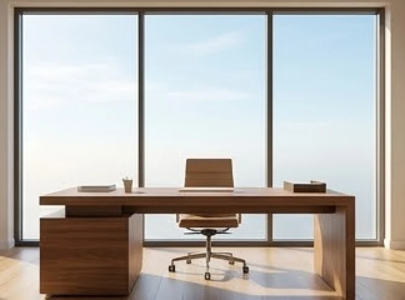 Bàn làm việc quay về hướng Tây Bắc đón luồng năng lượng Sinh Khí dồi dào qua cửa sổ