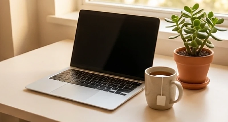 Tài lộc tuổi Thân: Bố trí hướng bàn và phong thủy chiêu tài 4 Góc làm việc của nữ giới với cây xanh trang trí đặt theo hướng Thiên Y