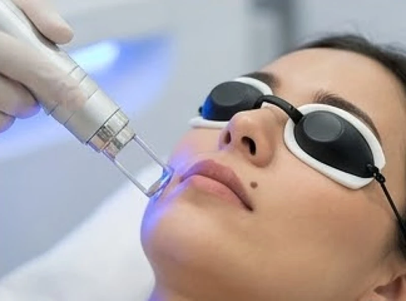 Nốt ruồi ở mép: Ý nghĩa tướng số, dấu hiệu y khoa & chi phí tẩy 10 Kỹ thuật viên thao tác máy laser CO2 Fractional để xử lý nốt ruồi sắc tố ở mép môi một cách chính xác