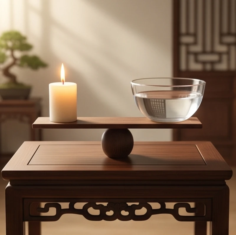 Ngũ hành tương sinh tương khắc giữa ngọn lửa rực sáng và dòng nước êm đềm thể hiện nội tâm Bính Ngọ