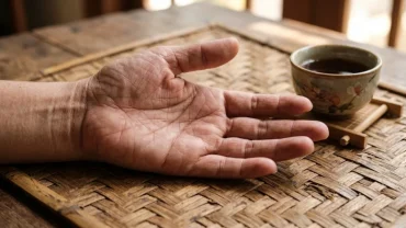 Cận cảnh một bàn tay nhiều chỉ tay chằng chịt phản ánh sự nhạy cảm và hệ thần kinh phức tạp của con người