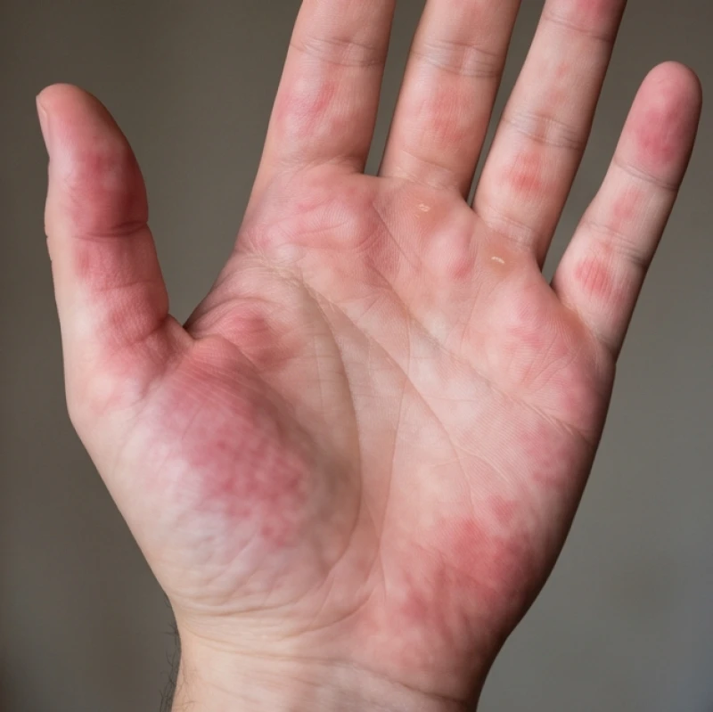Lòng bàn tay có những đốm đỏ rực ở rìa ngoài là dấu hiệu cảnh báo bệnh lý về gan