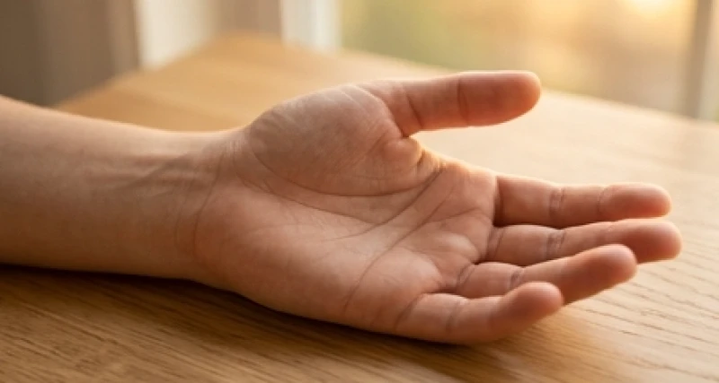Nhận biết đường chỉ tay xấu: phân cấp rủi ro và cách hóa giải 8 Bàn tay thả lỏng với các nếp nhăn phụ mờ dần nhờ quá trình giảm căng thẳng
