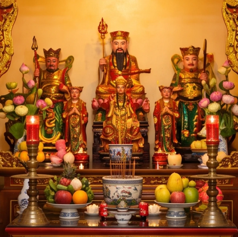 Văn khấn đi chùa đầu năm: Sắm lễ chuẩn và thứ tự hành lễ 6 Không gian ban Đức Ông tại chùa nơi người hành hương trình báo trước khi tiến vào chánh điện lễ Phật