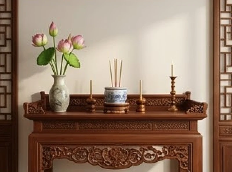 Giáp Thìn 1964 hợp hướng nào: Bảng tra nam nữ và cách bố trí 4 Không gian thờ cúng trang nghiêm với bàn thờ gỗ được đặt theo nguyên tắc tọa cát hướng cát