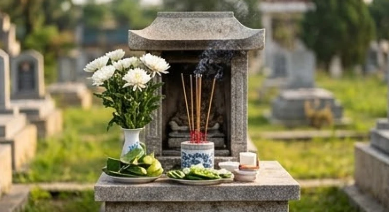 Văn khấn tảo mộ ngày giỗ: Bài cúng chuẩn cho Giỗ đầu & Giỗ thường 4 Ban thờ Thần linh chung tại khuôn viên nghĩa trang được dâng hương hoa tươi trang nghiêm để xin phép trước khi viếng mộ