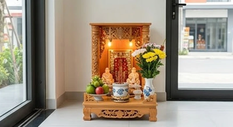 Tuổi Ất Hợi 1995 Hợp Hướng Nào: Trình Tự Đo & Hóa Giải Hướng Kỵ 5 Bàn thờ Thần Tài được đặt ở góc vượng khí có điểm tựa vững chắc hướng ra mặt tiền cửa hàng