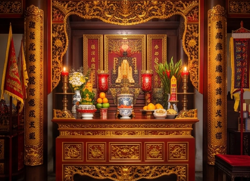 Văn khấn Thành Hoàng làng: Bài cúng chuẩn tại đình và bái vọng 2 Không gian thờ tự linh thiêng của Đức Thành Hoàng làng với hoành phi câu đối sơn son thiếp vàng