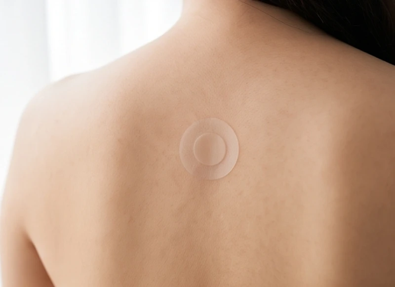 Miếng dán bảo vệ chuyên dụng che phủ vết thương hở sau khi can thiệp tia sáng trị liệu ở vùng vai