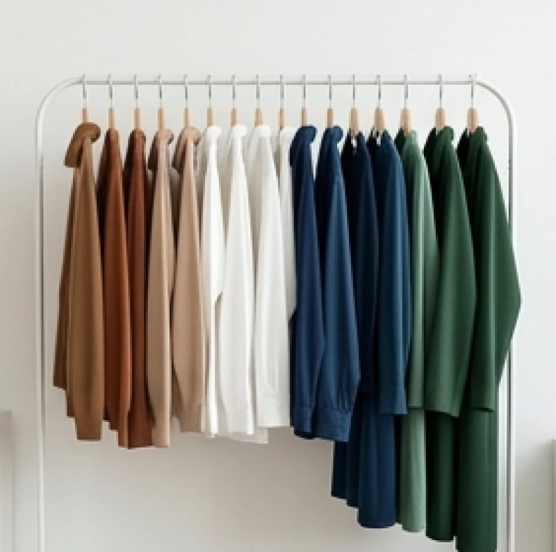 Màu trang phục hợp tuổi Sửu: Công thức phối đồ Nam Nữ chi tiết 2 Giá treo quần áo sắp xếp theo các tone màu tương sinh và tương khắc dành cho từng mốc năm sinh tuổi Sửu