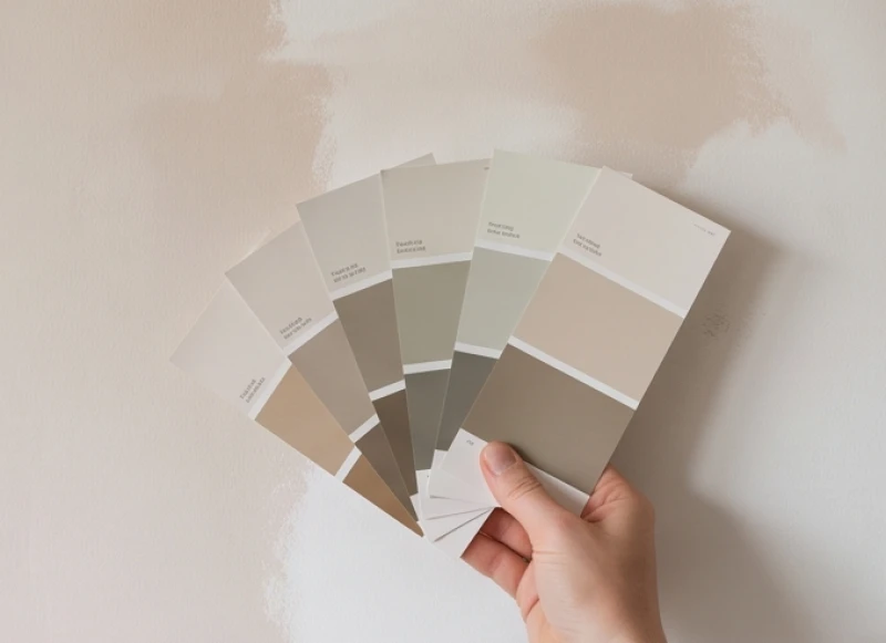 Các bảng màng sơn nhiều màu sắc được xếp cạnh nhau dưới ánh sáng tự nhiên để đối chiếu sắc độ