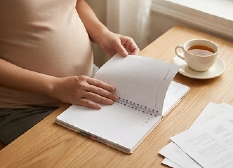 Tuổi Sửu hợp sinh con tuổi gì: Ma trận phối tuổi & hóa giải 5 Bàn tay người mẹ nhẹ nhàng lật từng trang sổ tay ghi chú kế hoạch thai kỳ và dự sinh