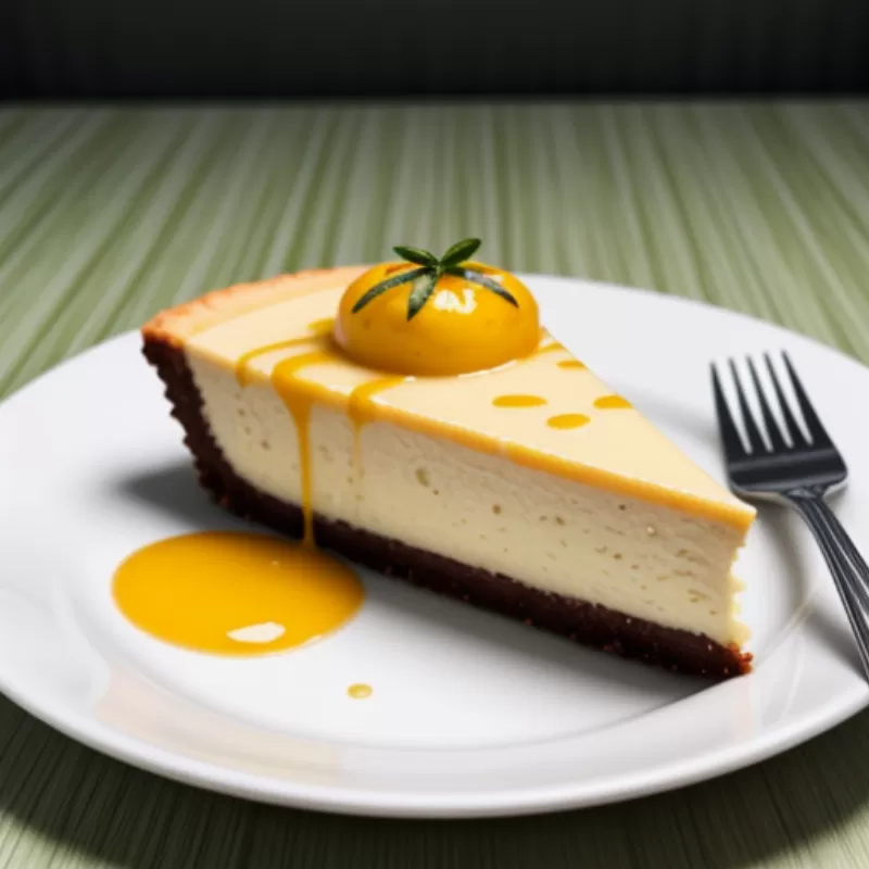 Bánh Cheesecake Chanh Dây sau khi nướng