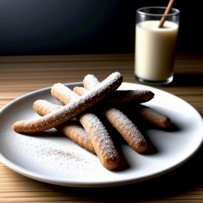 Bánh churros vừa chiên xong