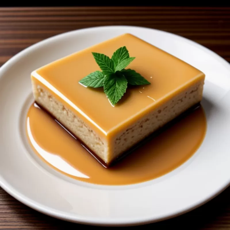 Bánh flan nóng hổi thơm ngon