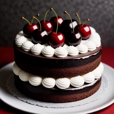 Bánh kem Black Forest sau khi hoàn thành