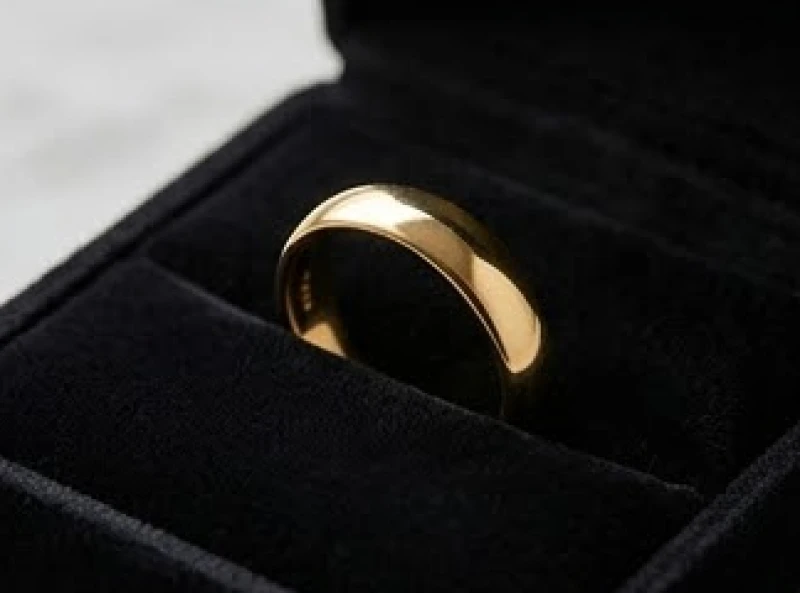 Nhẫn bị gãy là điềm gì: Giải mã tâm linh và cách hóa giải 10 Chiếc nhẫn vàng sáng bóng được cất giữ cẩn thận bên trong chiếc hộp lót nhung màu đen mềm mại