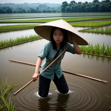 Bắt cua đồng ngoài đồng