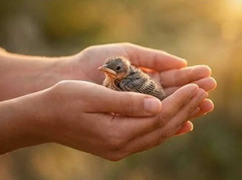 Mơ thấy bắt được chim: Điềm báo theo hoàn cảnh và con số tài lộc 6 Một chú chim non bé nhỏ chập chững được nâng niu an toàn trong lòng bàn tay đầy ấm áp và tình yêu thương